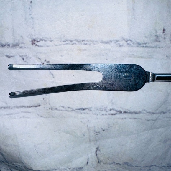 Vintage 2 Prong Serving Meat Turning Fork 12" Green Plastic Handle Japan MCM - Picture 8 of 9